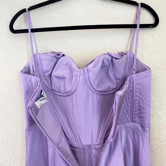 HOUSE OF CB Charmaine' Lavender purple Corset Maxi Dress NWOT size L - Picture 10 of 13